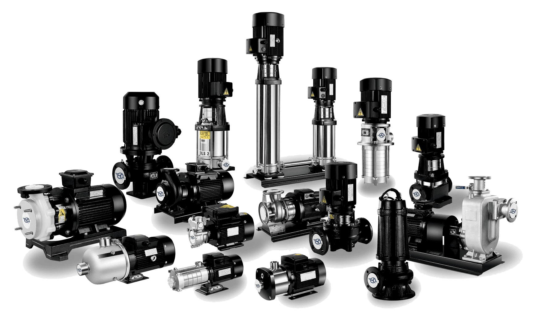 Berlington industrial pump range — vertical multistage, submersible, and centrifugal pumps for water treatment and HVAC